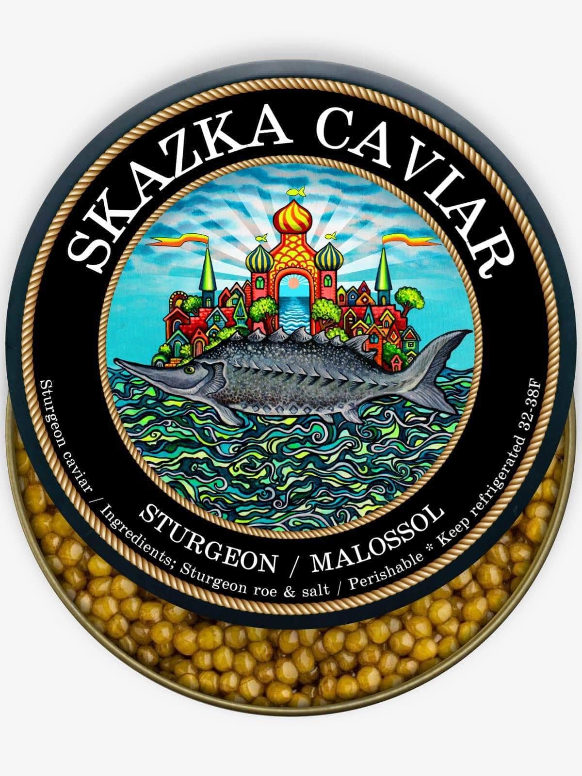 Caviar Skazka “Tsar Reserve” Golden Osetra Caviar