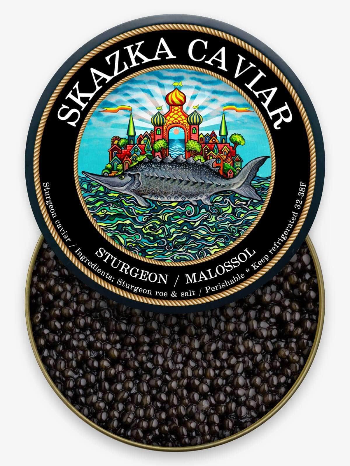 Caviar Skazka 2oz - $495 &quot;Russian Czar&quot; Beluga Sturgeon Caviar