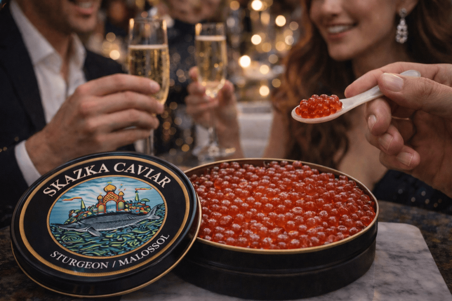 Caviar Skazka Alaskan “Royal King” Salmon Roe/Caviar