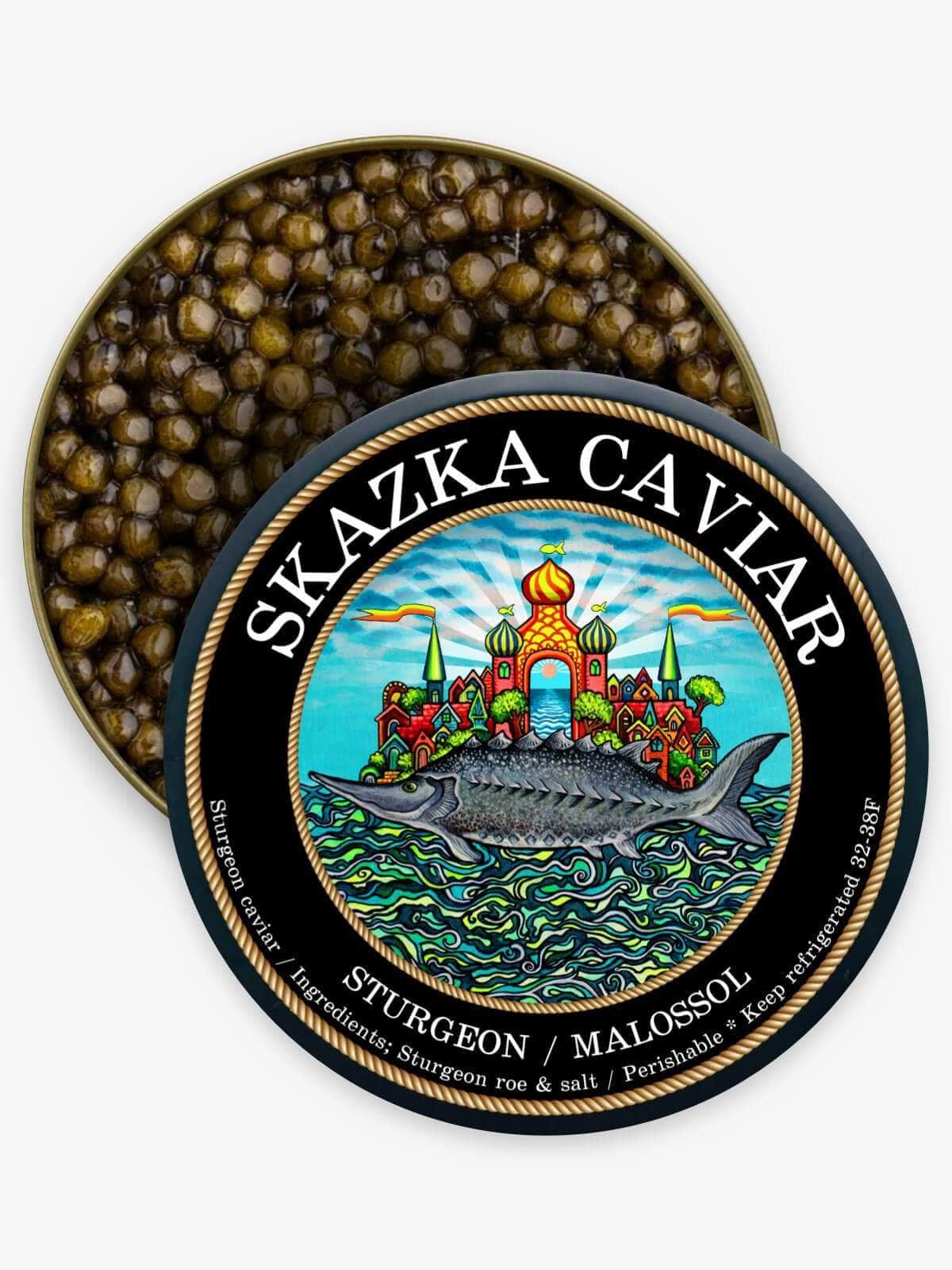 Caviar Skazka “Imperial River Beluga” Golden Kaluga Sturgeon Caviar