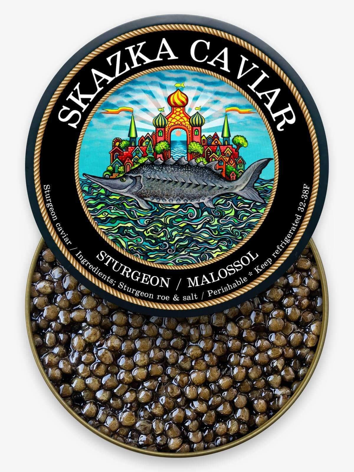 Caviar Skazka Seafood > Gourmet > Caviar 2oz - $295 “Traditional Russian” Siberian Sturgeon Caviar